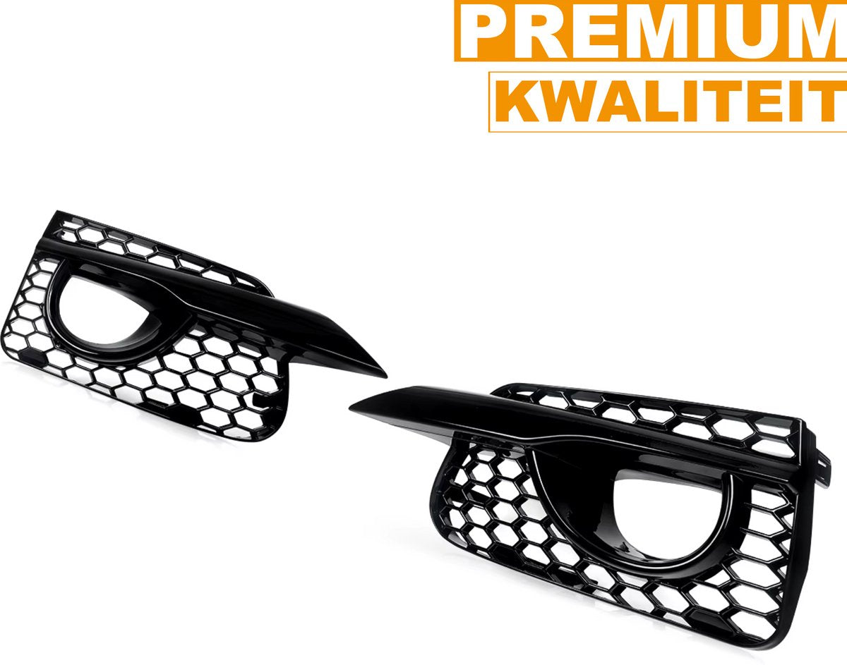 Mistlamp Grille Covers - Voor Infiniti Q50 (2014-2017) - Honingraat Stijl - Glanzend Zwart