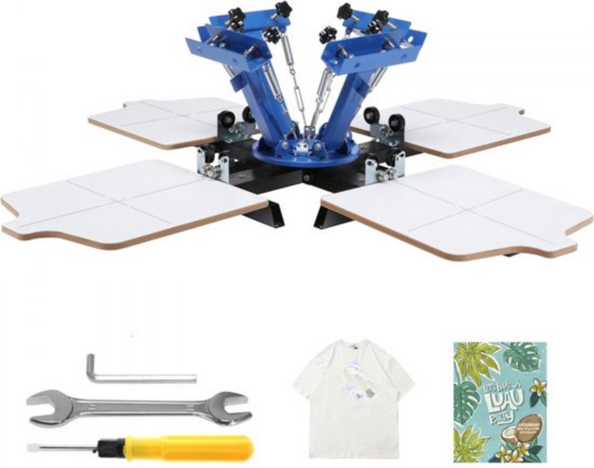 Zeefdruk set 360 graden - Roterende machine - Geschikt voor inkt of verf - 54x45 cm - Textiel - Dubbel Laags - Frame - Voor T-shirts & Textieldruk