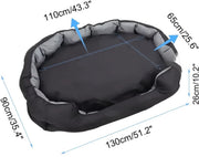 Hondenbed Mumba - Hondenbank - Hondensofa op poten - Hondenzetel - Hondenmand - Comfort en zacht - Afneembaar kussen - 130cm