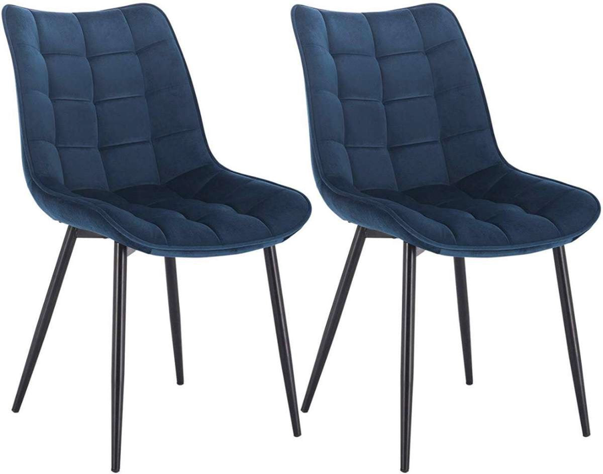 Eetkamerstoelen - Velvet Blauw - Kuipstoel stijl - Set van 2, 4 of 6