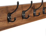 Happyment Kapstok Deri staand - Met schoenenrek - Industrieel - XL Garderoberek - Kapstokhaak - Hout & metaal - 7 haken - 3 planken