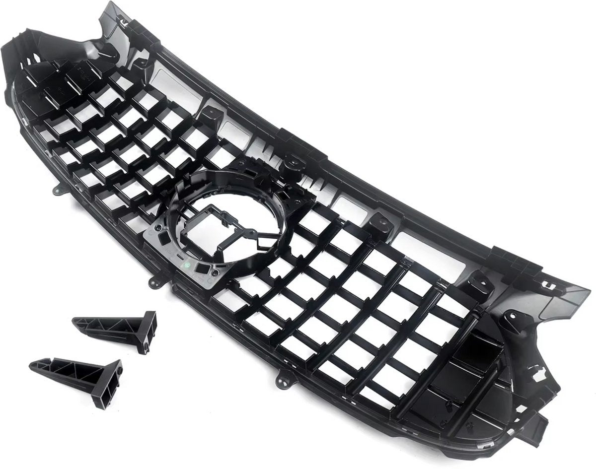 GT Grille Nitros - Voorbumper Grille - Voor Mercedes GLA-Klasse H247 (2020-2023) - Glanzend Zwart - GT Stijl - Auto Accessoires