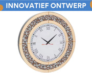 Opulence Elegante Spiegel klok - Goud - Ronde wandspiegel - 80cm - Zonder verlichting - Woonkamer