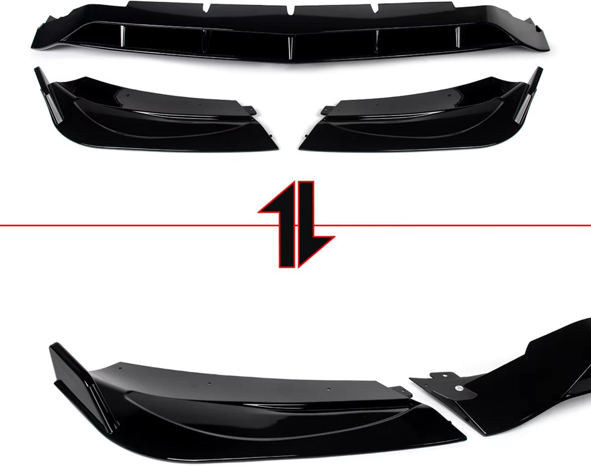 Voorbumper Splitter Lip - C63 Stijl - Gloss Zwart - Voor Mercedes C-Klasse W206/S206 (2022-2024) - Auto Accessoires