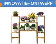 Bamboe Plantenstandaard Mamut - 6 laags - Plantenrek - Plantentafel - Voor binnen & buitengebruik - Bloempothouder