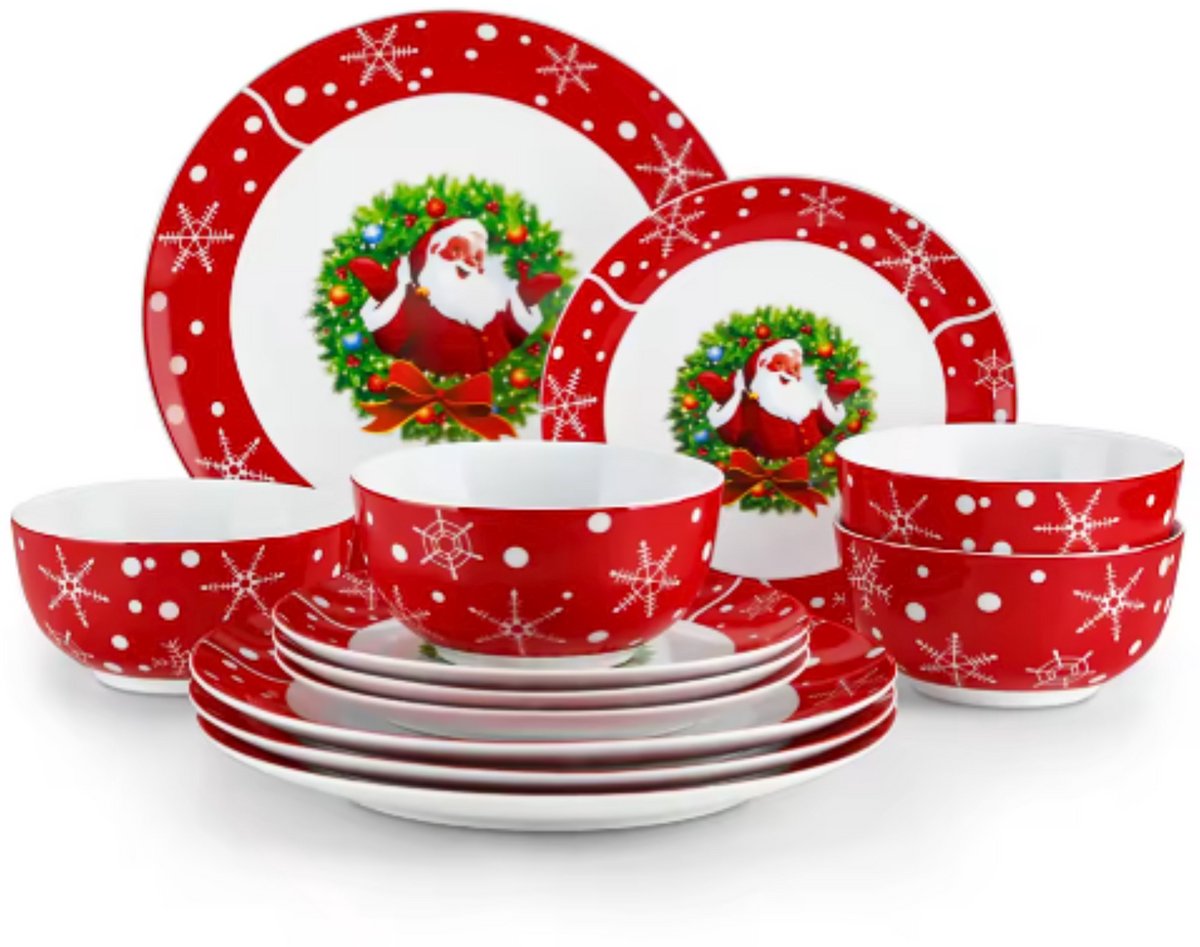 Noble Ontbijtborden – 4 persoons – 12 delig – Keramisch – Serviesset – Breakfast Plates