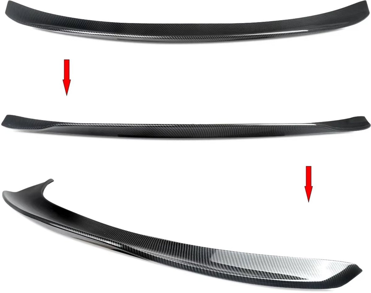 Achterspoiler - Voor Mercedes C-Klasse W205 4dr 2015+ - Auto accessoires - PSM stijl - Carbon Look
