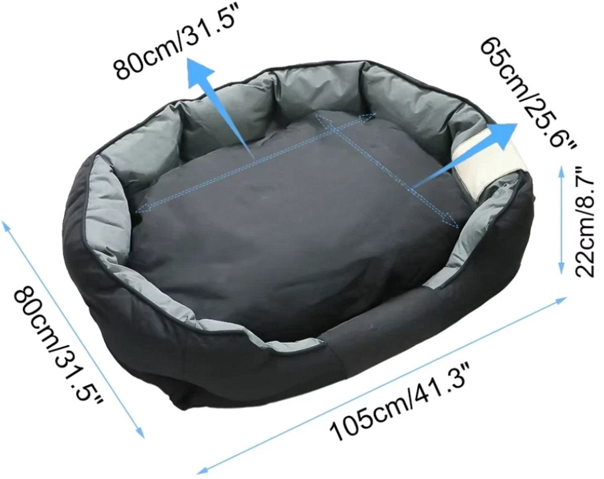 Hondenbed Mumba - Hondenbank - Hondensofa op poten - Hondenmand - Hondenzetel - Comfort en zacht - Afneembaar kussen - 105