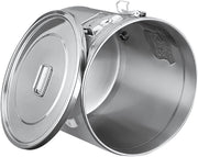 6L Roestvrijstalen Rijstemmer - Rijst dispenser - Voorraadcontainer - Voor Graan en Droog Voedselopslag - Met Deksel en 3-Knops Slot