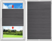 Honinggraat Gordijn - Grijs - Lichtdoorlatend - 70x120cm - Zonder Boren