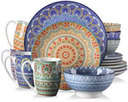 Aristelle Serviesset - 16 delig - 4 persoons - Mix kleur - Dinerborden - Bordenset - Diepe borden - Ontbijtborden - Servies - Keukenservies