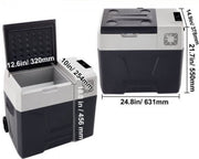 Auto Koelbox met Compressor – 50L Draagbare Koelkast met LCD Display – 12/220V Campingkoeler