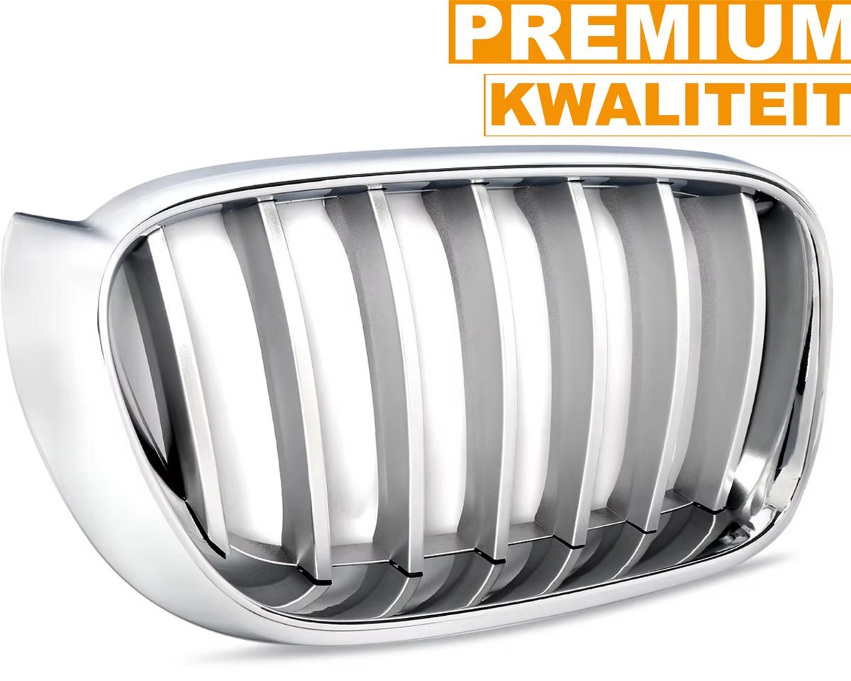 Niergrille Ignaro - Voorbumper Niergrille - Linkerkant - Voor BMW F25 X3/X4 F26 (2014-2017) - Chroom - Auto accessoires