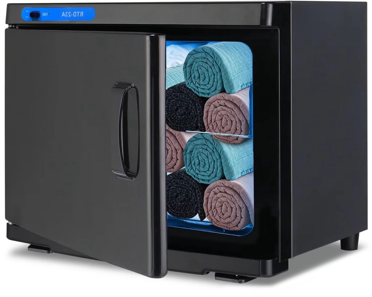 Handdoek verwarmer - Towel verwarmer - Warmer - Voor Gezichtsspa en Schoonheidssalon - 5L - met Aluminium Kamer - Snelle en Hygiënische Verwarming - Zwart