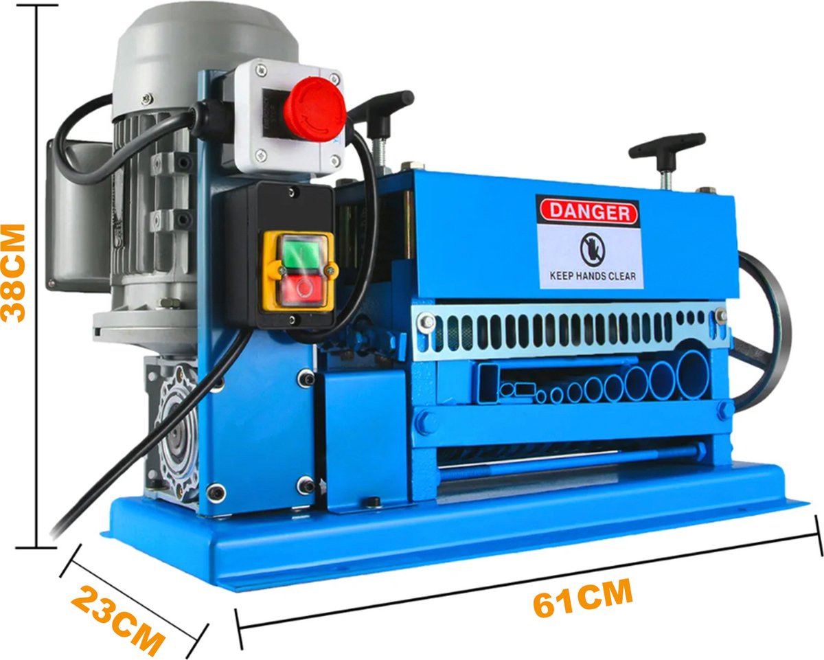 Happyment Kabelstripper Machine PRO - 370W - Automatische Draadstripper - 1.5-38mm - Kabelpeller - Stripmachine - Stripmachine - Elektrisch - Koper en meer