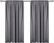 Gordijnen - Grijs - Verduisterend - Fluweel - 135x245cm - Set van 2