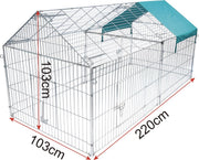 Luxe Dierenren XL - Zilver - Hondenbench - Kattenren - 220x103x103 cm