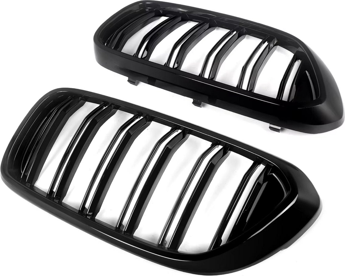 Voorbumper - Voor BMW F44 220i Gran Coupe 2020-2022 - Auto accessoires - Dubbele latten niergrille - Gloss Zwart