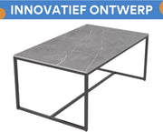 Eettafel Fioren - Opulence - 8 tot 10 personen - Marmer look - Uitschuifbaar - 150 to 180cm - Glossy jade