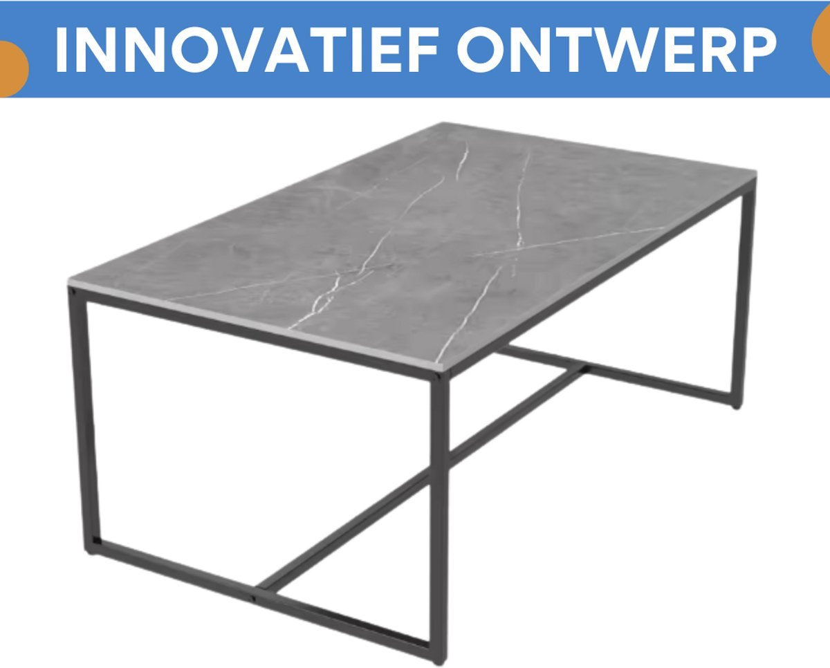 Eettafel Fioren - Opulence - 8 tot 10 personen - Marmer look - Uitschuifbaar - 150 to 180cm - Glossy jade