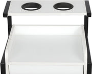 Wandkast - Hangkast - Muurkast - Opbergmeubel - Voor kapsalon - Opbergkast met wandmontage -Zwart/Wit