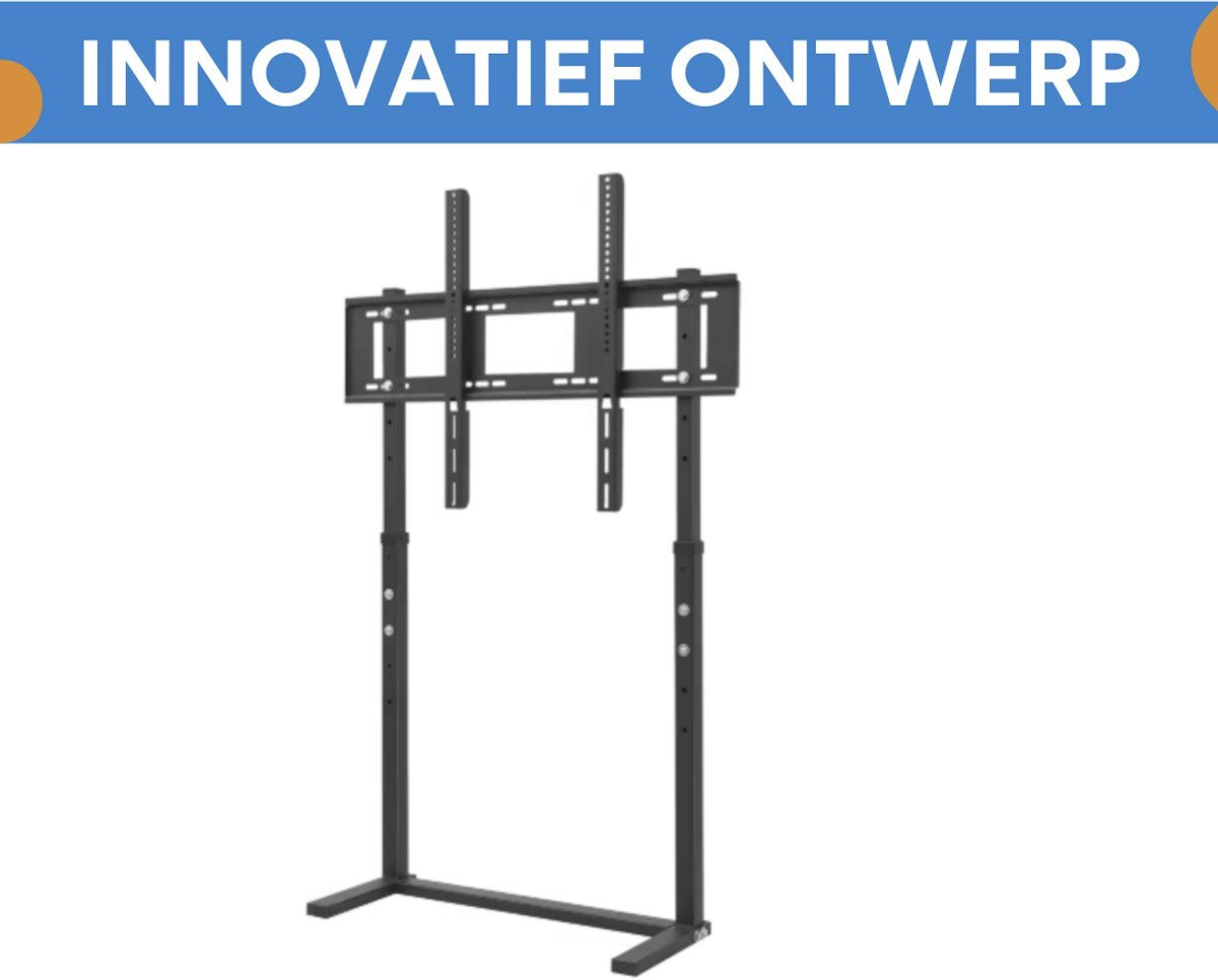 Vloerstandaard Tavien - TV vloerstandaard XL - Voor 32"-100" inch - Standaard universeel - In hoogte Verstelbaar - Zwart