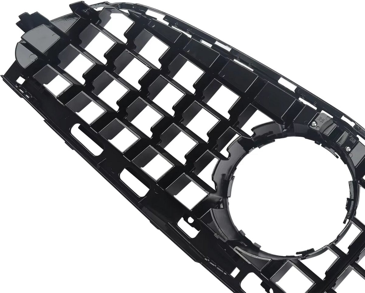 Voorbumper grille - GTR Stijl - Voor Mercedes W212 E-Klasse Sedan (2014-2016) - Chroom + Zwart - Auto Accessoires