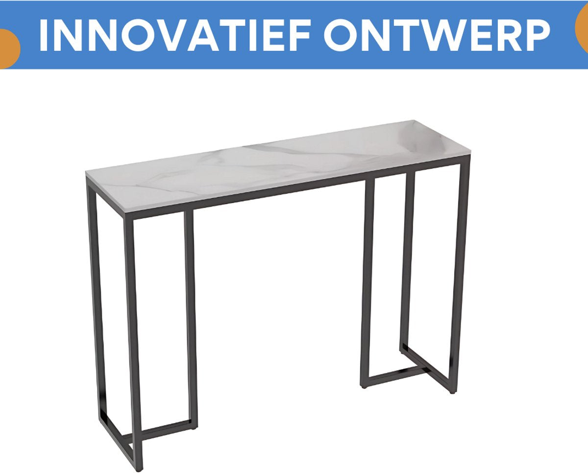 Consoletafel Superior - Haltafel - Wandtafel - Sidetable - 100cm - Marmer look