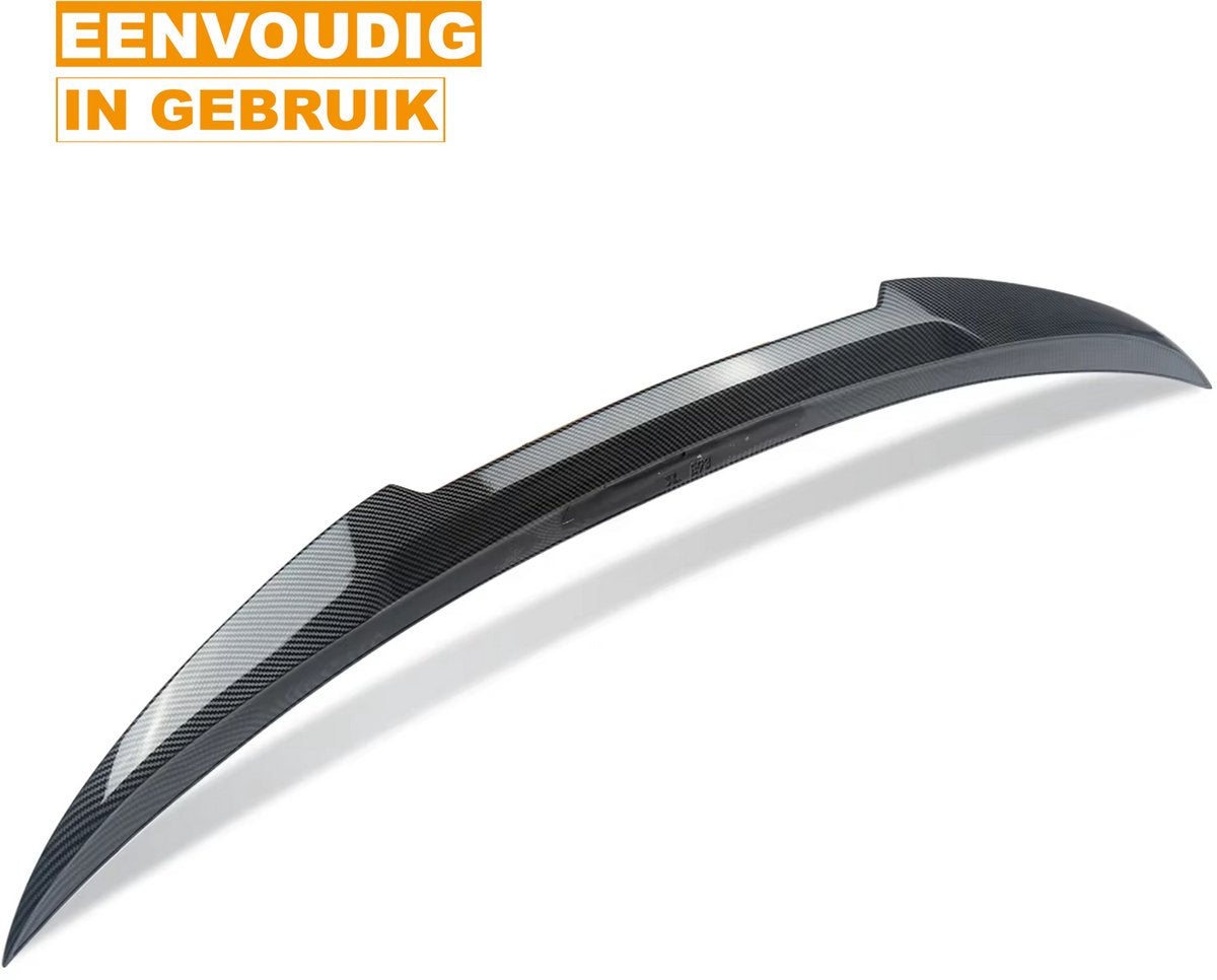 Kofferbak Spoiler Lip - M4 Stijl - Carbon Fiber Look - Gloss Zwart - Voor BMW E93 335i/M3 (2007-2013) - Auto Accessoires