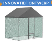 Gazonus Kippenhok - Kippenren voor buiten en tuin - Inclusief waterdichte hoes - 200x300cm - Metaal