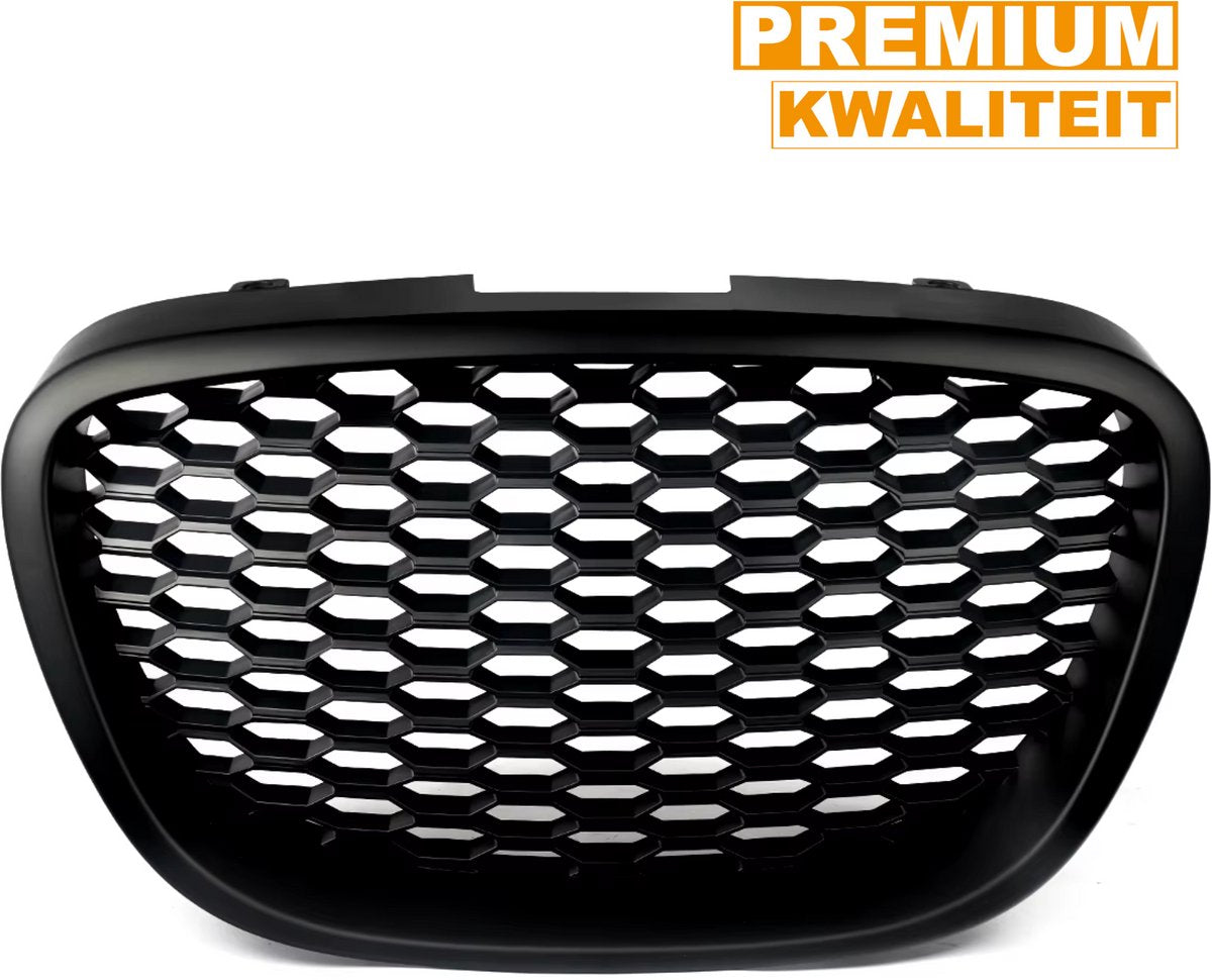 Voorbumper - Voor Seat Leon MK2 1P 2006-2009 - Auto accessoires - Mesh grille - Hittebestendig - Mat Zwart