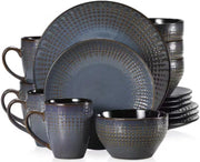 Verdant Zafiro Serviesset - 16 delig - 4 persoons - Donkergroen - Dinerborden - Bordenset - Diepe borden - Ontbijtborden - Servies - Keukenservies