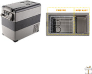 Happyment Koelbox deluxe 45L - Vriezer en koelkast -Elektrisch - Camping - Auto, vrachtwagen - DC 12V/24V - AC 100V/240V - Koelt en verwarmt