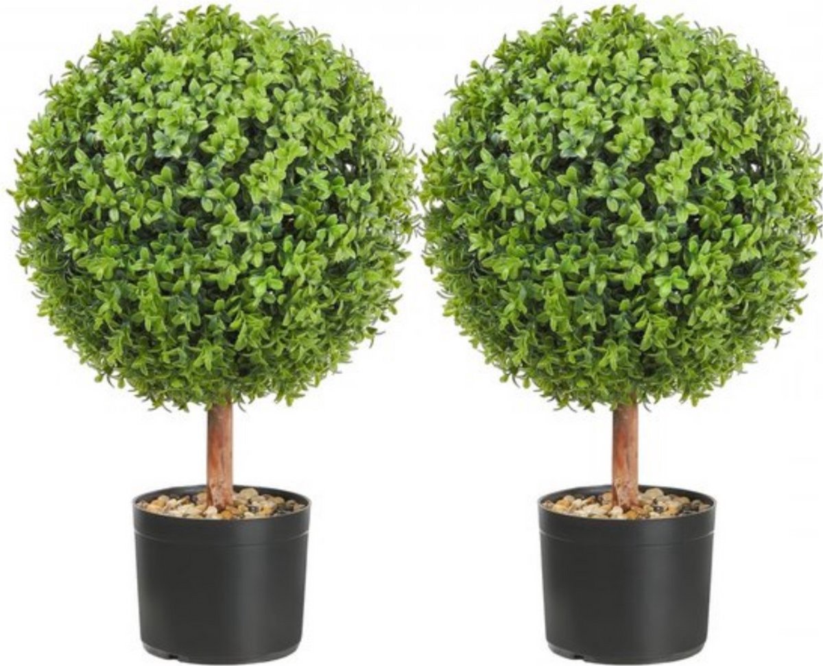 Kunstplant buxusbal - In pot - Kunstplanten voor binnen en buiten - Palmboom - Kunstbloemen - Geurloos - Tuindecoratie voor buiten - 40cm