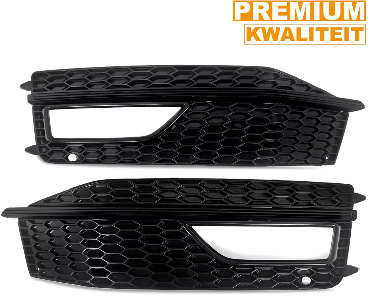 Voorbumper - Voor Audi A4 B8.5 S-Line/S4 2012-2015 - Auto accessoires - Mistlichtgrille - Zwart - ABS plastic