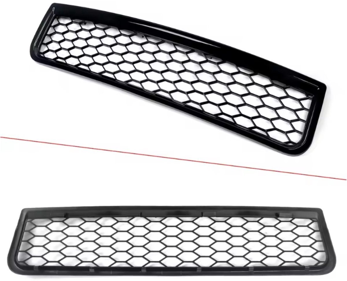 Grille RS Quorin - Zwart RS Stijl Voorste Bovenste Grill + Mistlicht Grille A4B6 - Voor Audi A4 B6 (2002-2005) - Auto Accessoires