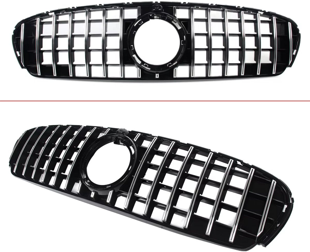 Voorbumper - Voor Mercedes GLC-Klasse X253 2020-2023 - Auto accessoires - Grille - Chroom/Zwart