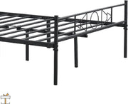 Metalen Bedframe - 2 persoons - 140x200cm - Incl. lattenbodem - Zwart