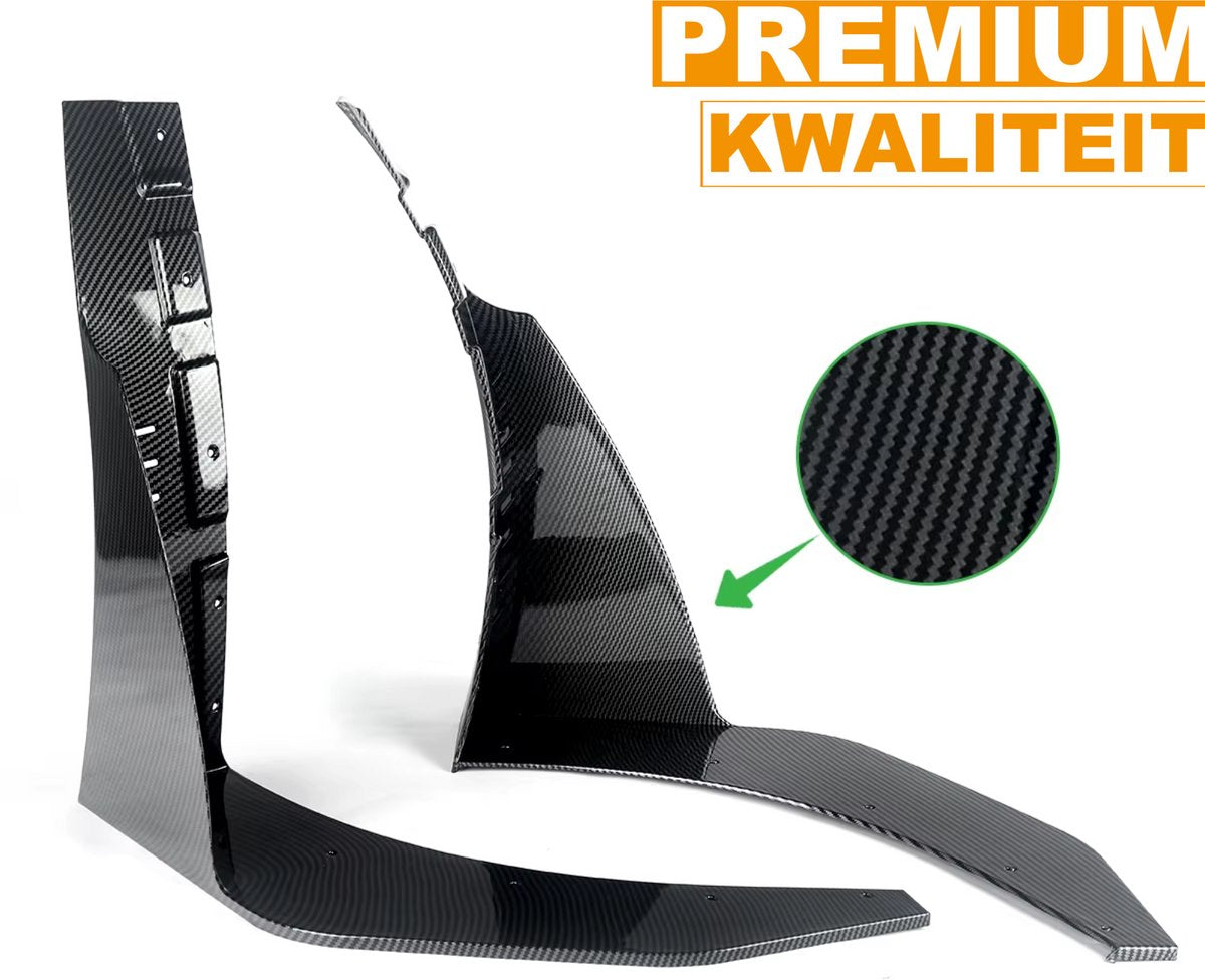 Voorbumper Splitterverlengingen Iron - Voor Corvette C7 (2014-2019)- Geschilderd