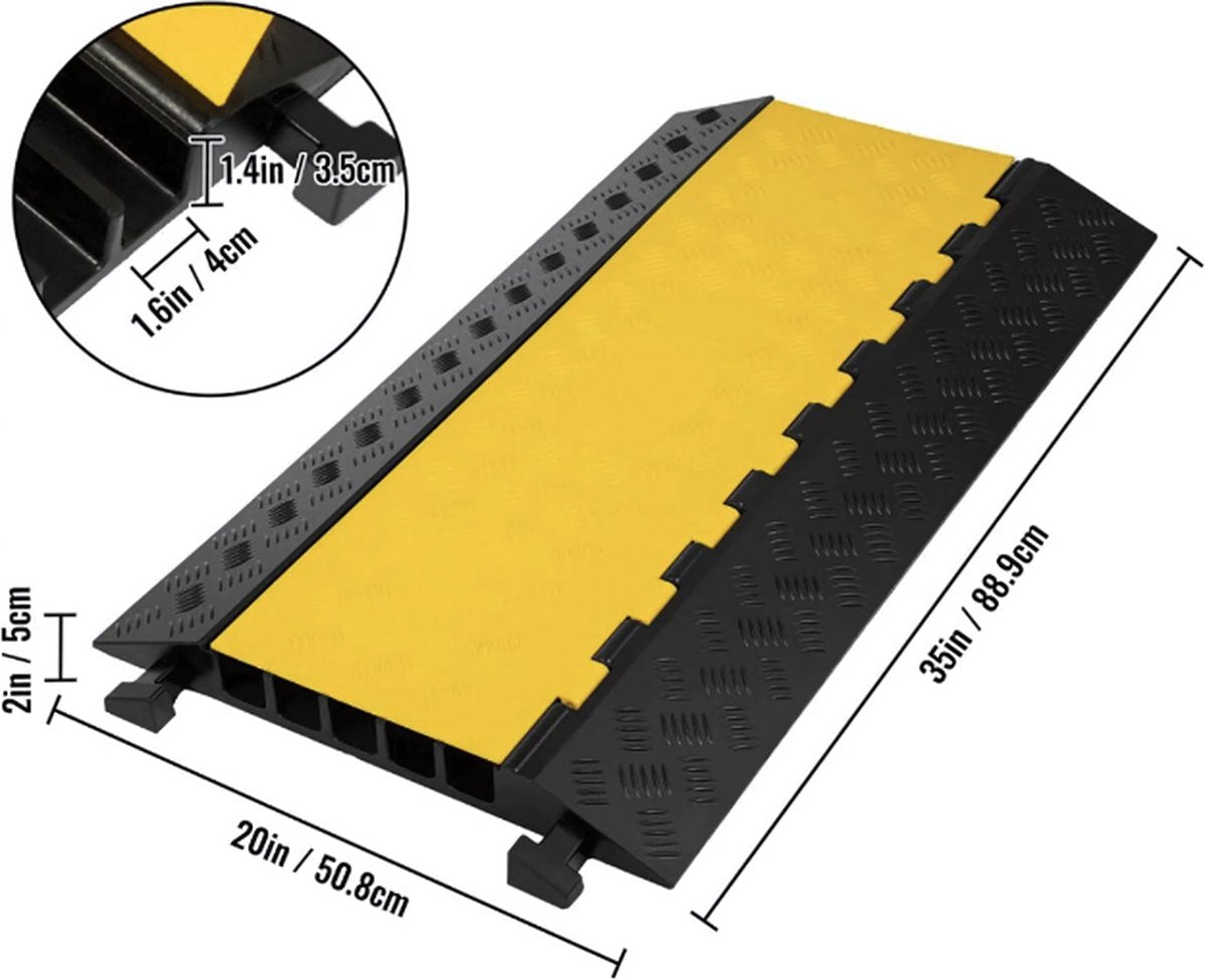 Kabelbrug PRO - Kabelmat - Kabeldrempel buiten - Rubber Cable