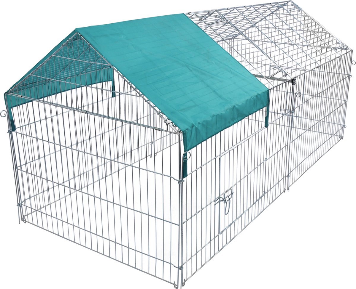 Luxe Dierenren XL - Zilver - Hondenbench - Kattenren - 220x103x103 cm