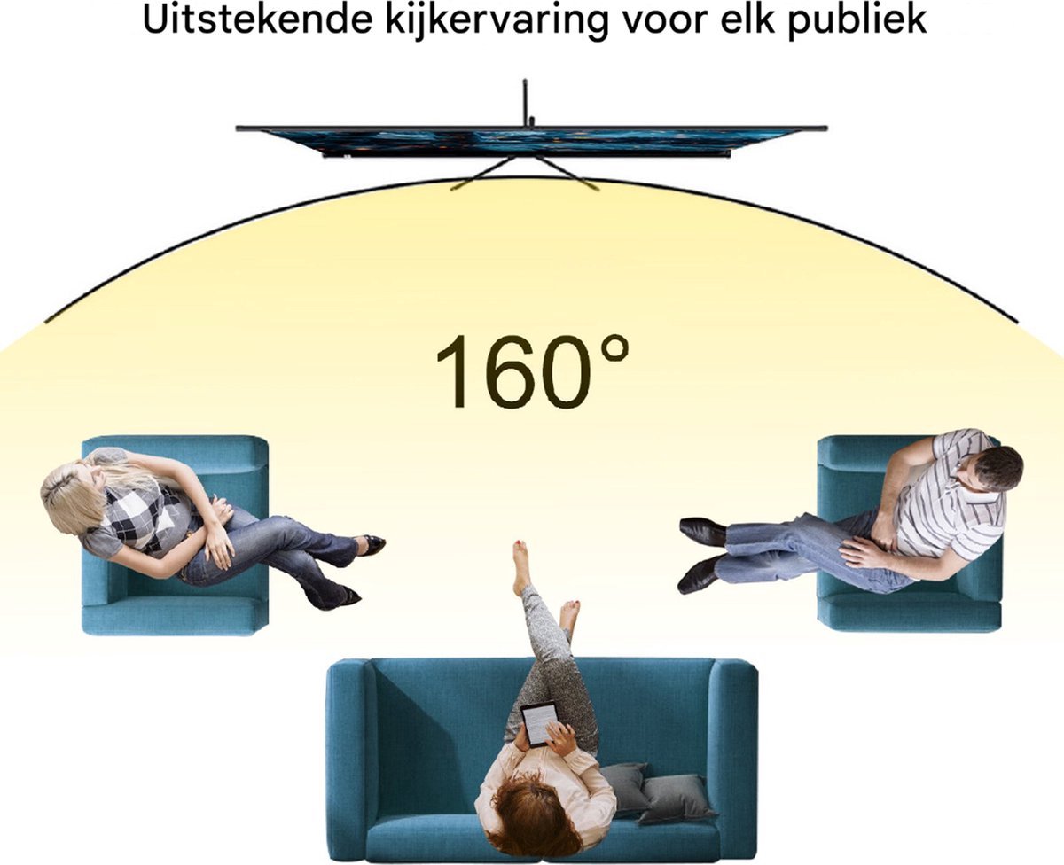 Statief projectorscherm - 110 inch - W stand - 16:9 - 4K HD