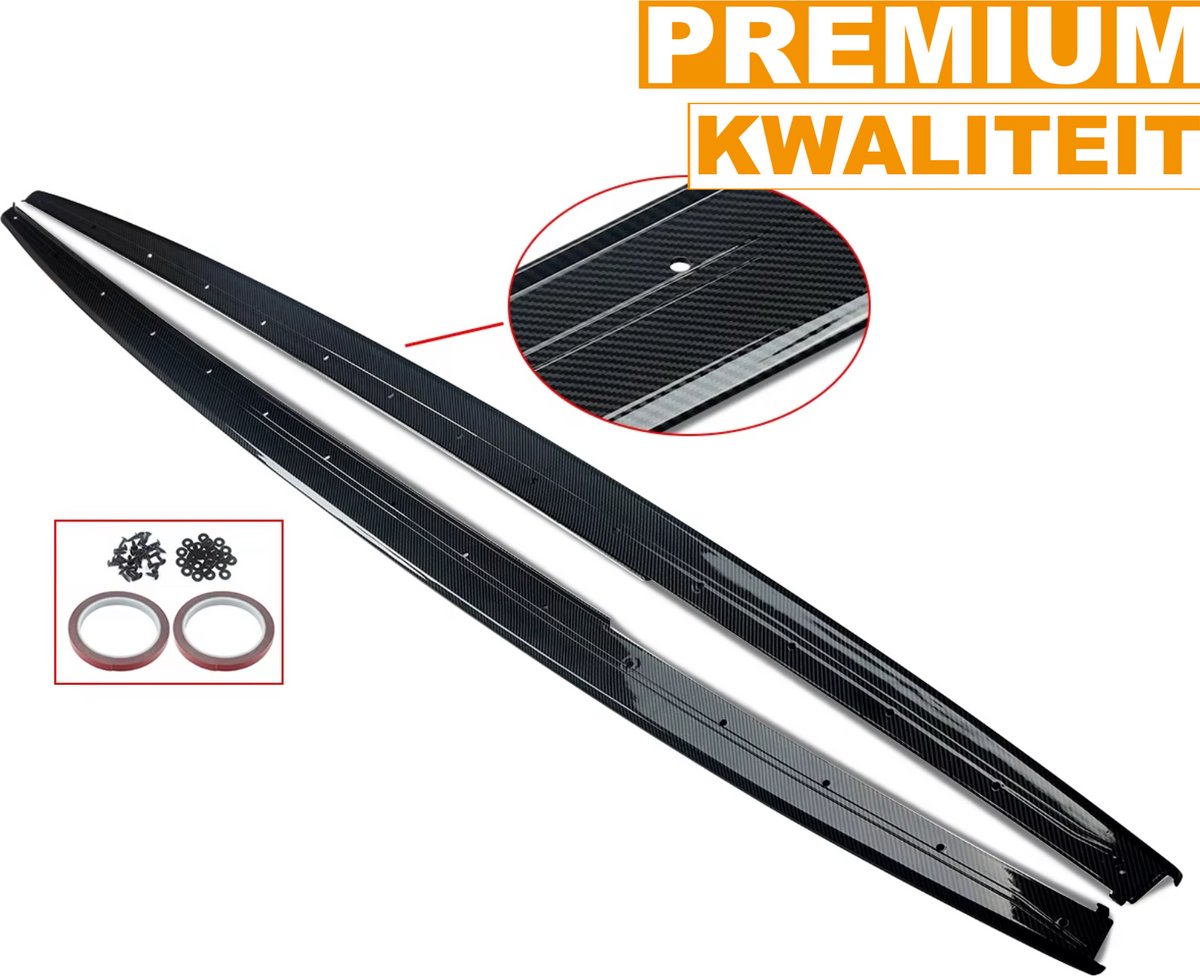 Zijrokken Verlengpaneel - Voor BMW F30 328i/330i (2012-2018) - M Sport Carbon Look - Auto accessoires