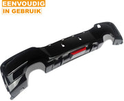 Achterdiffuser - Quad Uitlaat - Met Licht - Gloss Zwart - Voor BMW 1 Serie F20/F21 M Sport (2011-2015) - Auto Accessoires