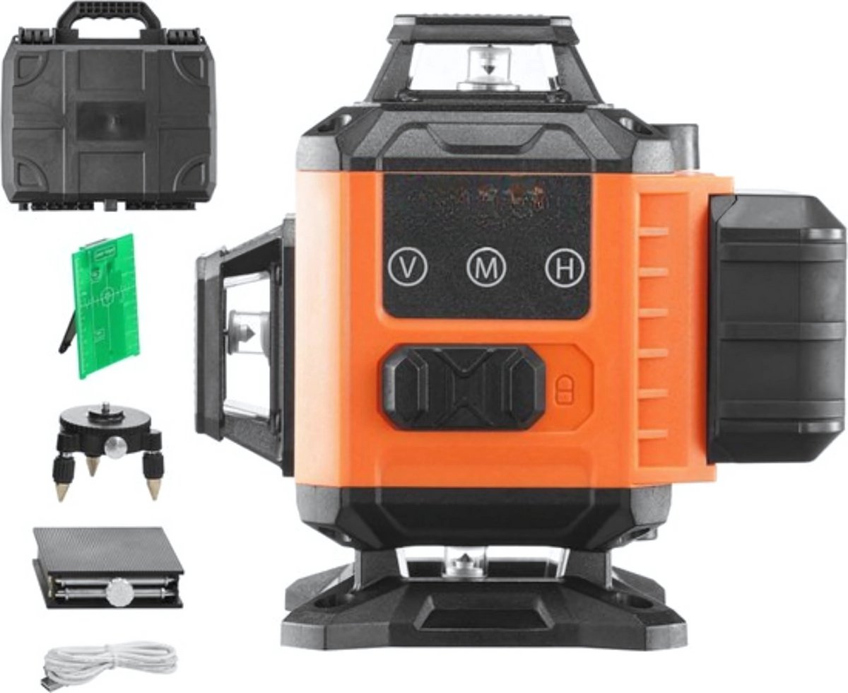 Kruislijnlaser met statief - 30m Zelfnivellerende Laserwaterpas - Bouwlaser - Waterdicht