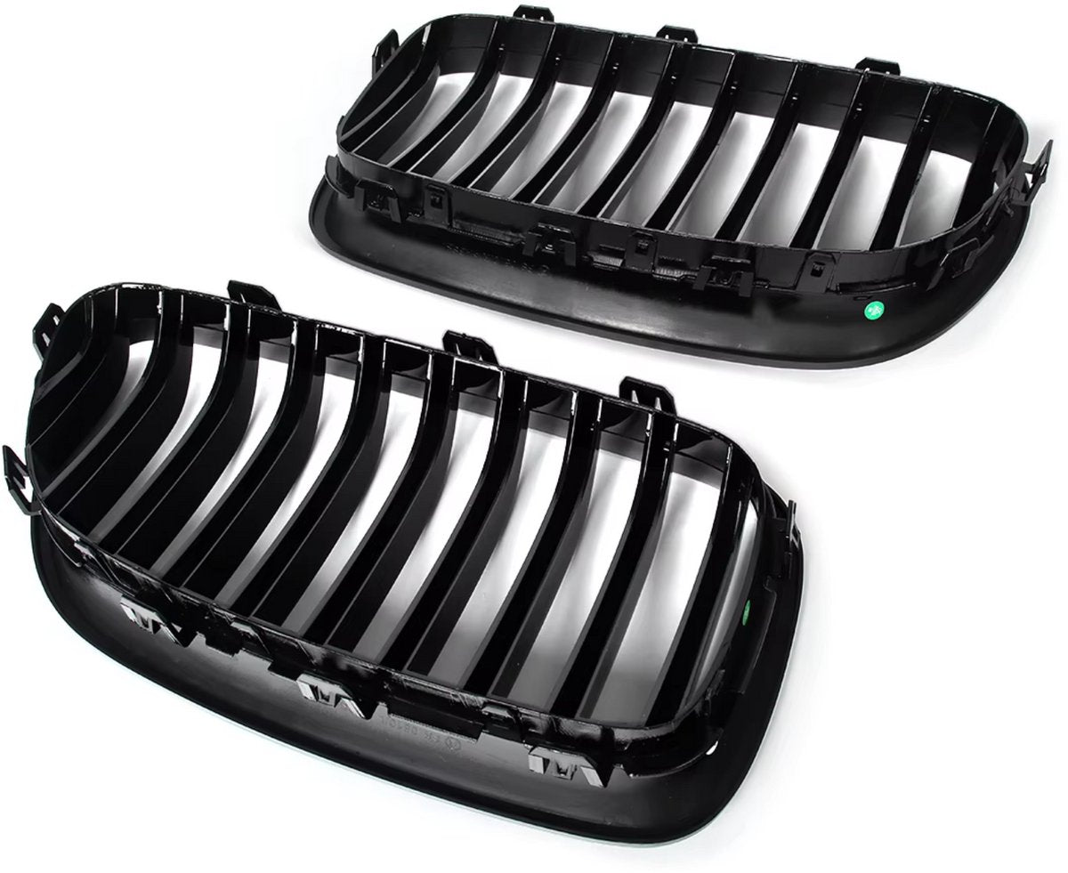Grille - Voor BMW E92/E93 2dr LCI - Auto accessoires - Niergrille - Dubbelsteg - Gloss Zwart