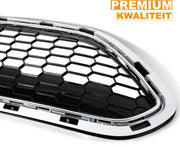 Voorbumper Grille - Honingraat Stijl - Chroom/Zwart - Voor Ford Fiesta (2014-2018) - Auto Accessoires
