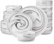 Lavish Serviesset – 4 persoons – 24 delig – Grijs Keramisch – Serviesset – Kleine Borden