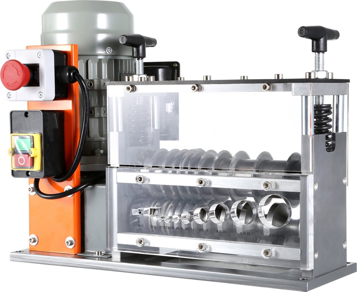 Happyment Kabelstripper Machine - 1,5-32mm - Automatische Striptang - Kabelpeller - Draadstripper - Stripmachine - Elektrisch - Koper en meer