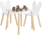 1 Set Kindertafel met 2 Stoelen - Voor Kinderactiviteitentafelset - Voor Eten, Schilderen, Leren en Lezen - Voor Kinderdagverblijf en Kleuterschool